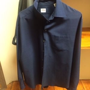 Armani navy blue button-down shirt